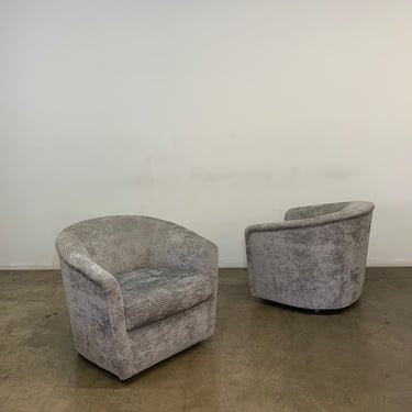 Barrel chairs by Gina Berschneider 