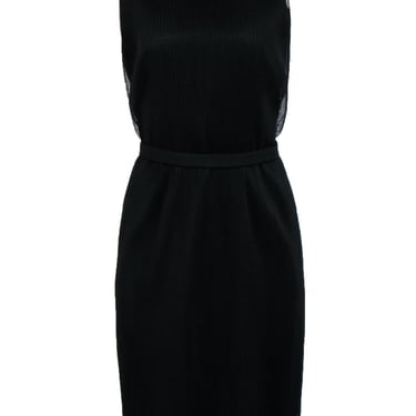Boss - Black Pleated Tulle Sleeveless Dress Sz 6