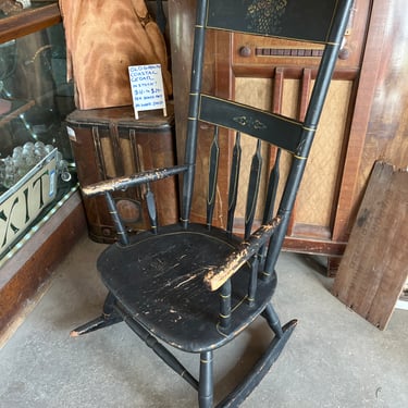 Vintage Hand-Painted Rocking Chair 20” x 40.5” x 16”