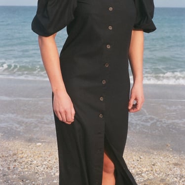 Na Nin Fiona Raw Silk Dress / Available in Cream &amp; Black