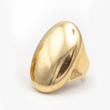 Minas Spiridis 18 Karat Yellow Gold Modernist Ring