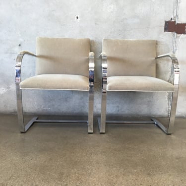 Pair Of MCM &quot;BRNO&quot; Chrome Chairs By Ludwig Mies Van Der Rohe For Knoll (#2)