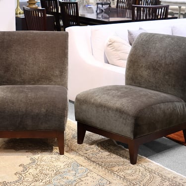 Pair of Mitchell Gold + Bob Williams Slipper Chairs