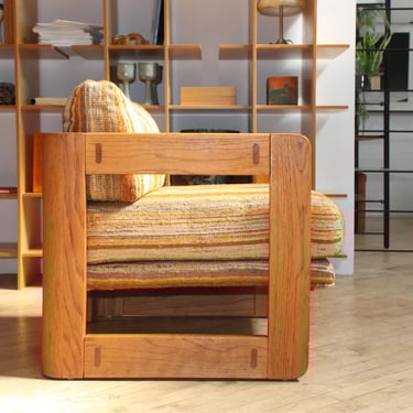 Vintage 70s Club Chair Oak 