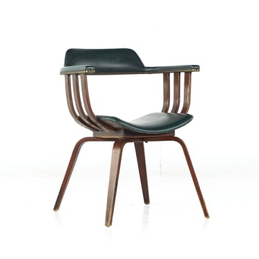 Plycraft Style Mid Century Walnut Arm Chair - mcm 