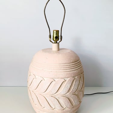 80s PINK CERAMIC LAMP 