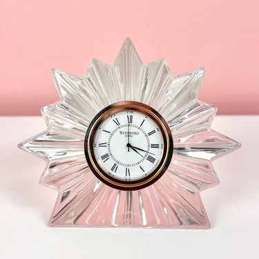 Waterford Crystal Starburst Desk Clock 