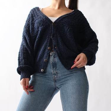 Vintage Chunky Midnight Cardigan