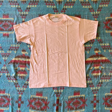 Vintage 1980s Peach Screen Stars Blank T Shirt 