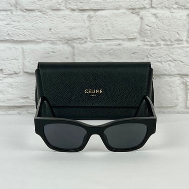 Celine Square Frame Acetate Sunglasses, Black