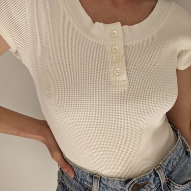 90s Waffled Cotton Body Suit