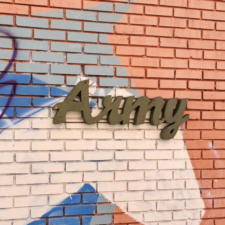 Three-D Metal Sign. Army. 