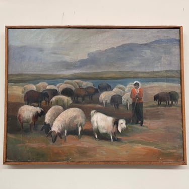 Free Shipping Within Continental US - Vintage Painting Serene Scene Impressionist Painting on Canvas Framed 
