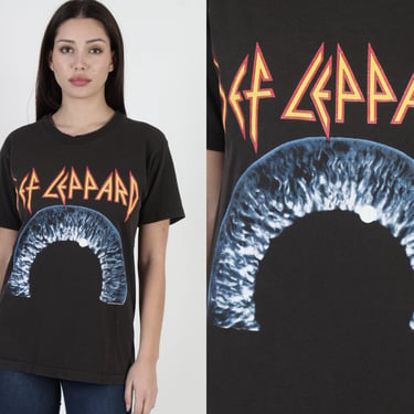 Vintage Def Leppard Adrenalize Tour Tee / 1992 Def Leppard Band Shirt / 90s Black Cotton Anvil T Shirt Size Large L 