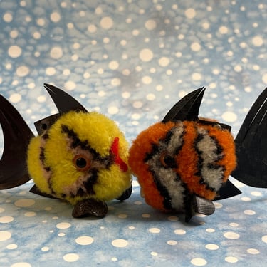 Steiff woolen fish two pom pom coral fish from Germany 