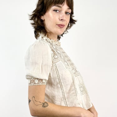 Edwardian Cotton Voile Blouse