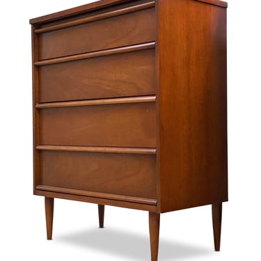 Modern 4 Drawer Walnut Dresser by Bassett, Circa 1960s - *Please ask for a shipping quote before you buy. 