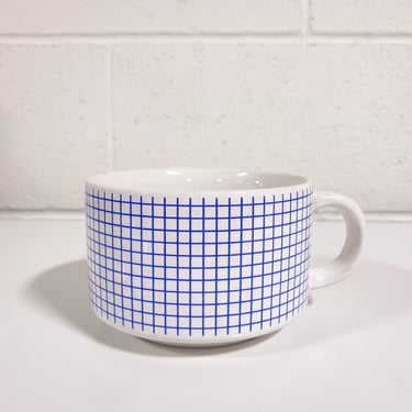 Large Blue Graph Mug