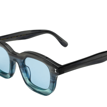 Illesteva George Sunglasses, Deep Sea/Light Blue