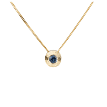 Blue Montana Sapphire Medium Aurora Necklace