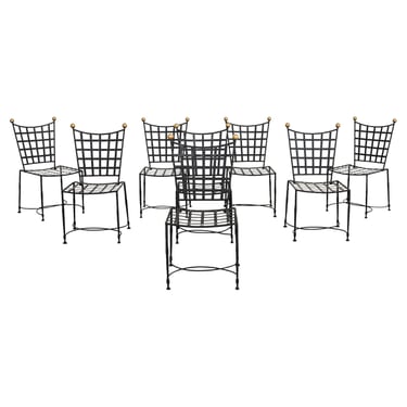 Set of Eight Mario Papperzini for Salterini Garden Dining Chairs