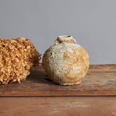 Small Song Dynasty Coconut Shape Shipwreck Storage Bottle with Shell & Coral Encrustations