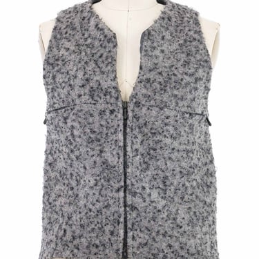 1999 Yeohlee Gray Felted Zip Vest