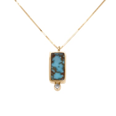 Turquoise Geo Rectangle Necklace