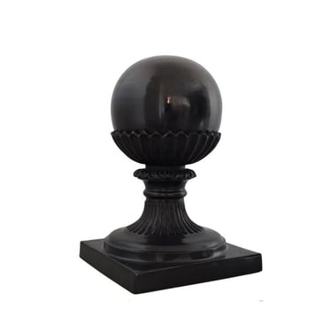 Neo-classical Grand Tour Style Architectural Bronze Sphere Orb On Socle Finial Sculpture Attributed to Maitland Smith 