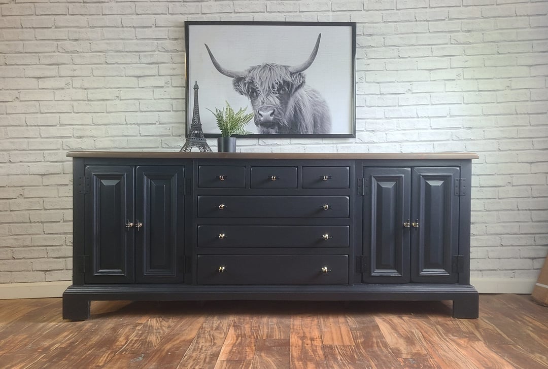 Available!! Charcoal Country modern Sideboard / Tv stand / dresser Reno Vista Furniture