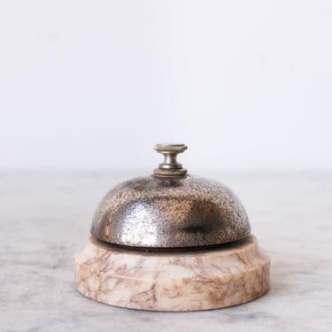 Silver Hotel Bell with Marble Base