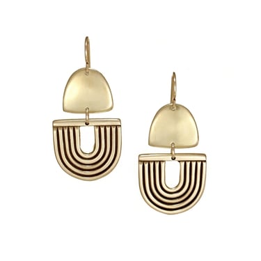 Arco Earrings - Brass