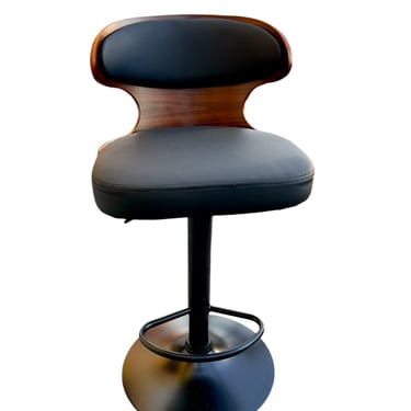 Figueroa Adjustable Height Bar Stool with Contoured Back