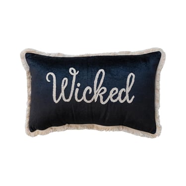 Wicked Embroidered Lumbar Pillow