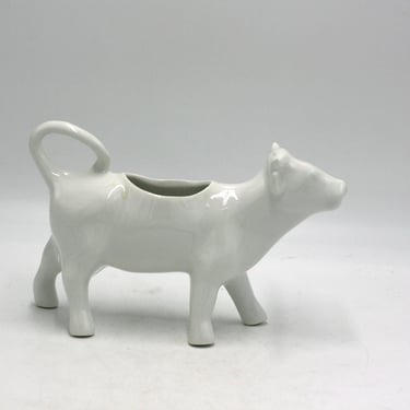 vintage Whit Porcelain Cow Creamer Made in France 