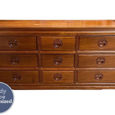 60&quot; Unfinished 9 Drawer Vintage Dresser #08598