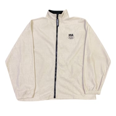 (L) Beige Team USA Zip-Jacket 031122 JF