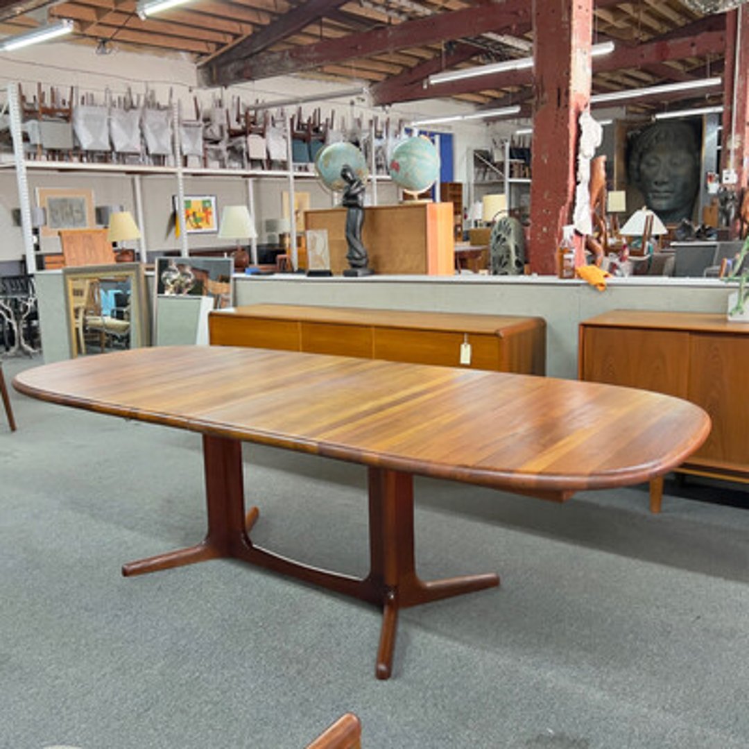 Solid Teak Dining Table by Glosstrup Midcentury Furniture Warehouse