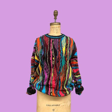 Vintage Coogi Sweater Retro 2000s DEADSTOCK + Unisex Size 2XL + Multi Color + Knit + Long Sleeve + Crew Neck Pullover + Australia 
