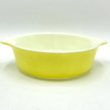 Vintage Pyrex Verde Yellow, No. 471,  Small Casserole Dish, Retro Ovenware, 70s Kitchenware 