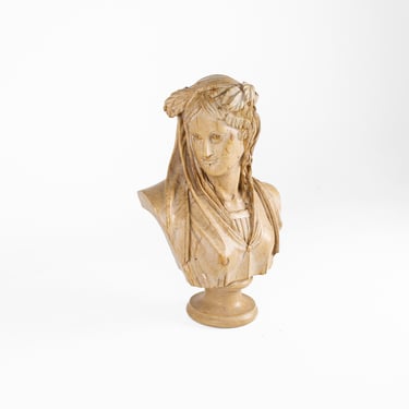 Roman Style Solid Marble Bust 