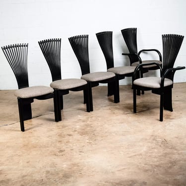 Mid Century Modern Dining Chairs Set 6 Totem Westnofa Black Torstein Nilsen Arms
