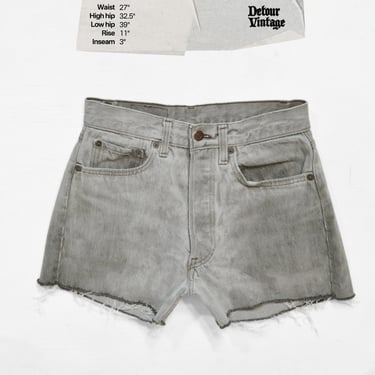 Vintage Levi's 501 Jean Shorts W29 Tag, 27 Waist, 1980s Made in USA, 100% Cotton Denim, Button Fly Cut-offs 