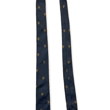 Vintage 1950s/1960s 100% Silk Club Necktie ~ Foulard ~ Preppy / Ivy Style / Trad ~ Tie ~ Skinny / Slim 