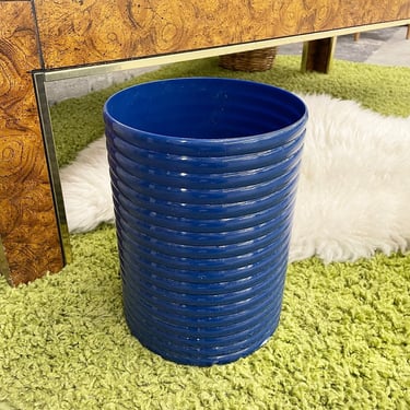 Blue Sunoco Retro Trash Can