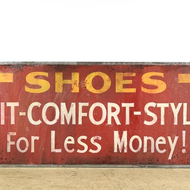 Reclaimed 108.5 in. Shoes Aluminum Movie Prop Sign