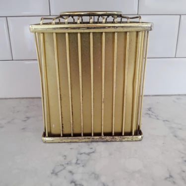 Vintage Metal Brass Kleenex Box Cover Bathroom Accessory 