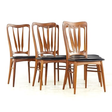 Niels Koefoed for Koefoeds Hornslet Ingrid Mid Century Teak Dining Chairs - Set of 6 - mcm 