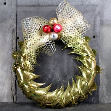 Vintage Gold Garland Wreath -Distinctive Indoor Holiday Wreath - Vintage Christmas Wreath | Bixley Shop 