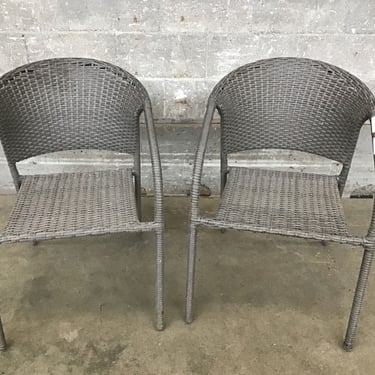 2 Faux Wicker Patio Chairs (Seattle)